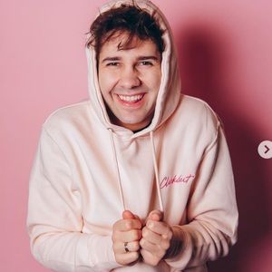 David Dobrik Clickbait hoodie sweatshirt light pink by fanjoy